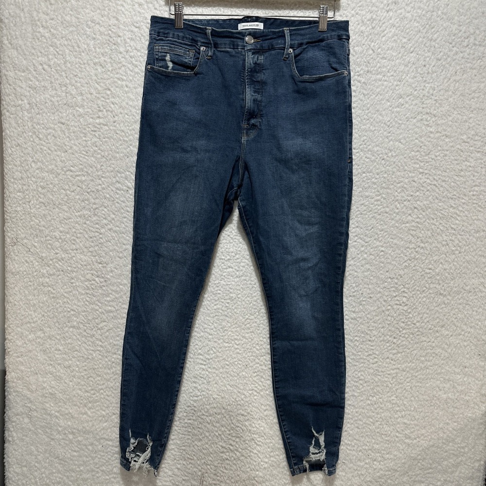 Good American GOOD WAIST HIGH RISE SKINNY JEANS GW067T Size 15